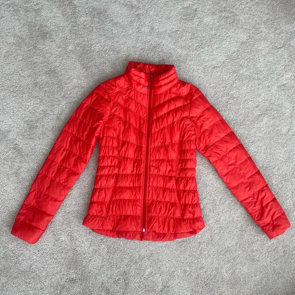 Athleta Women's Vibrant Orange Puffer Jacket